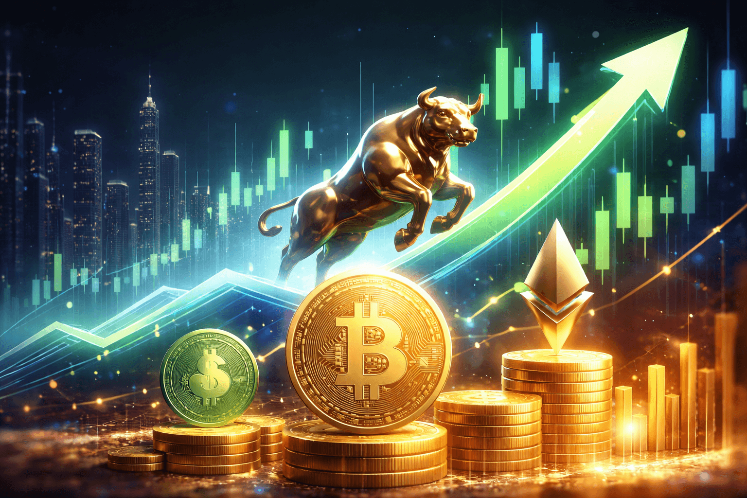 U.S. Stocks Rise as Coinbase and Robinhood Also Post Gains