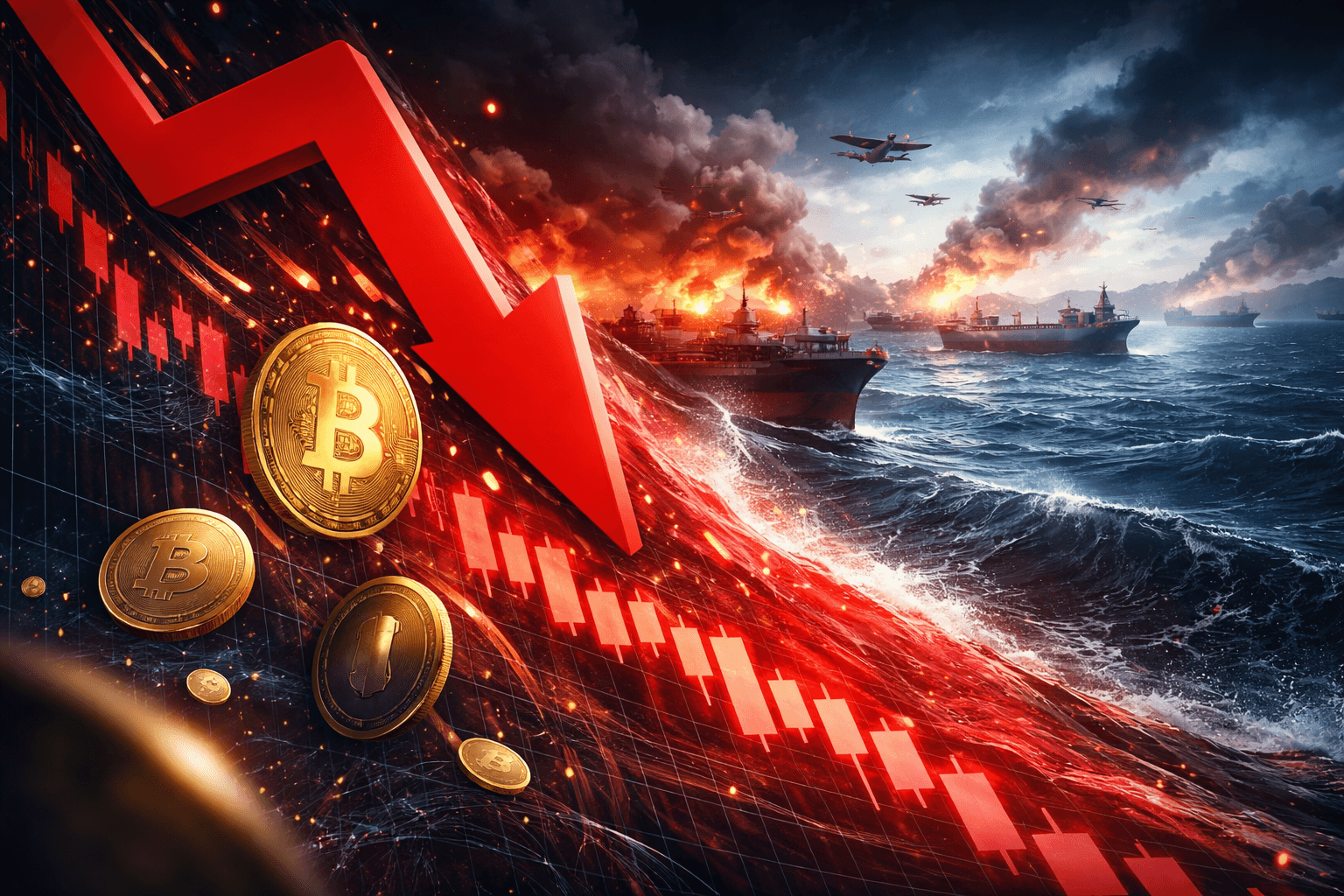 Crypto Market Falls 2% to $2.42 Trillion After Trump Warns Iran Over Strait of Hormuz