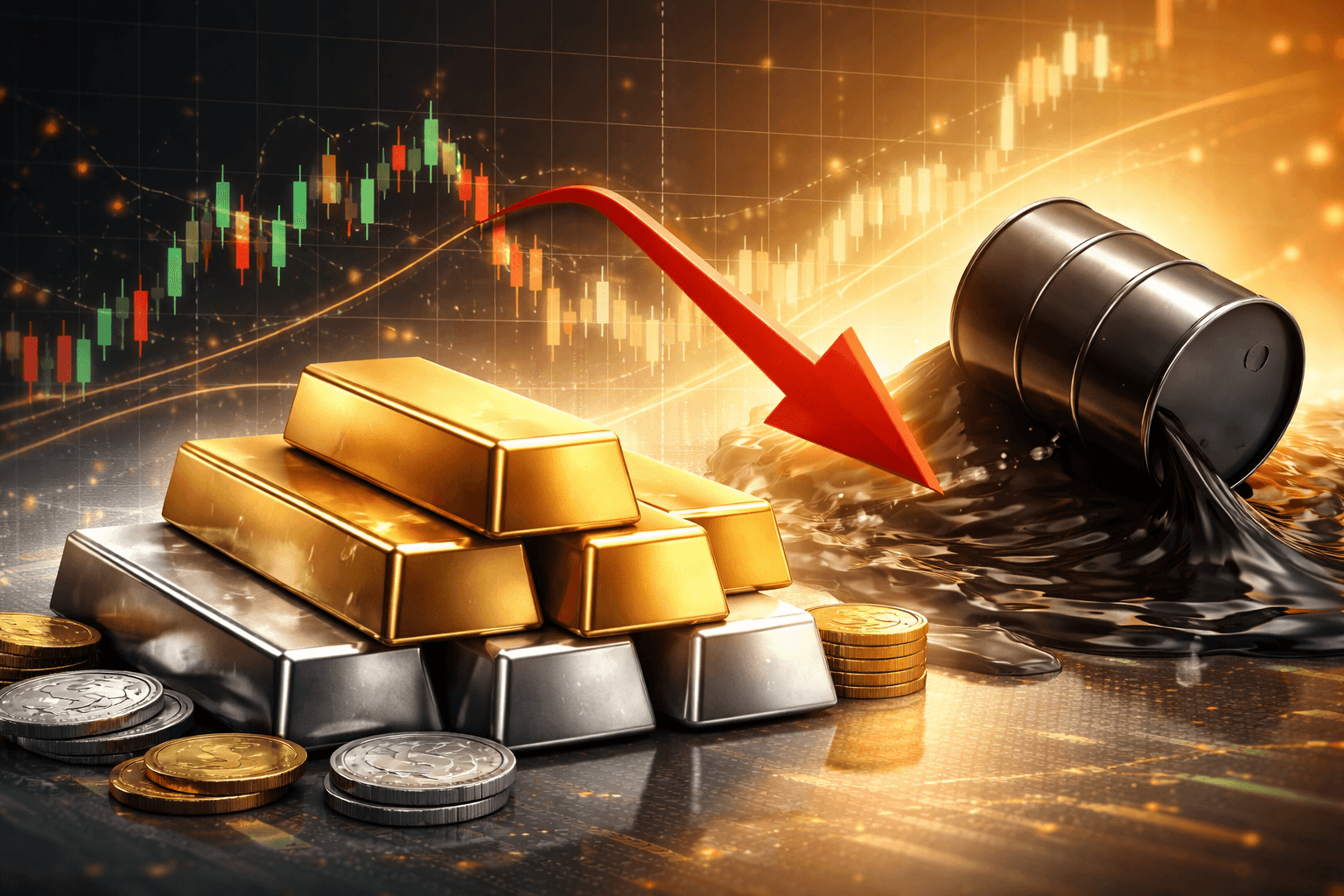 Gate TradFi Products Show Gold and Silver Gains as WTI Crude Falls