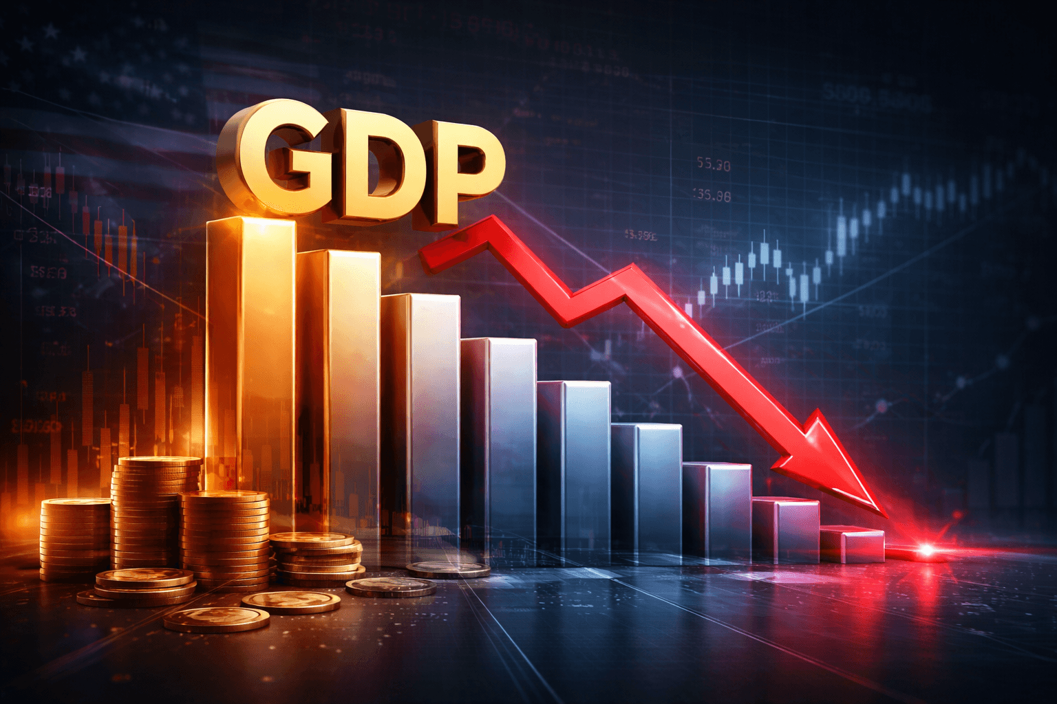 U.S. Fourth-Quarter GDP Revised Down to 0.5% From 0.7%