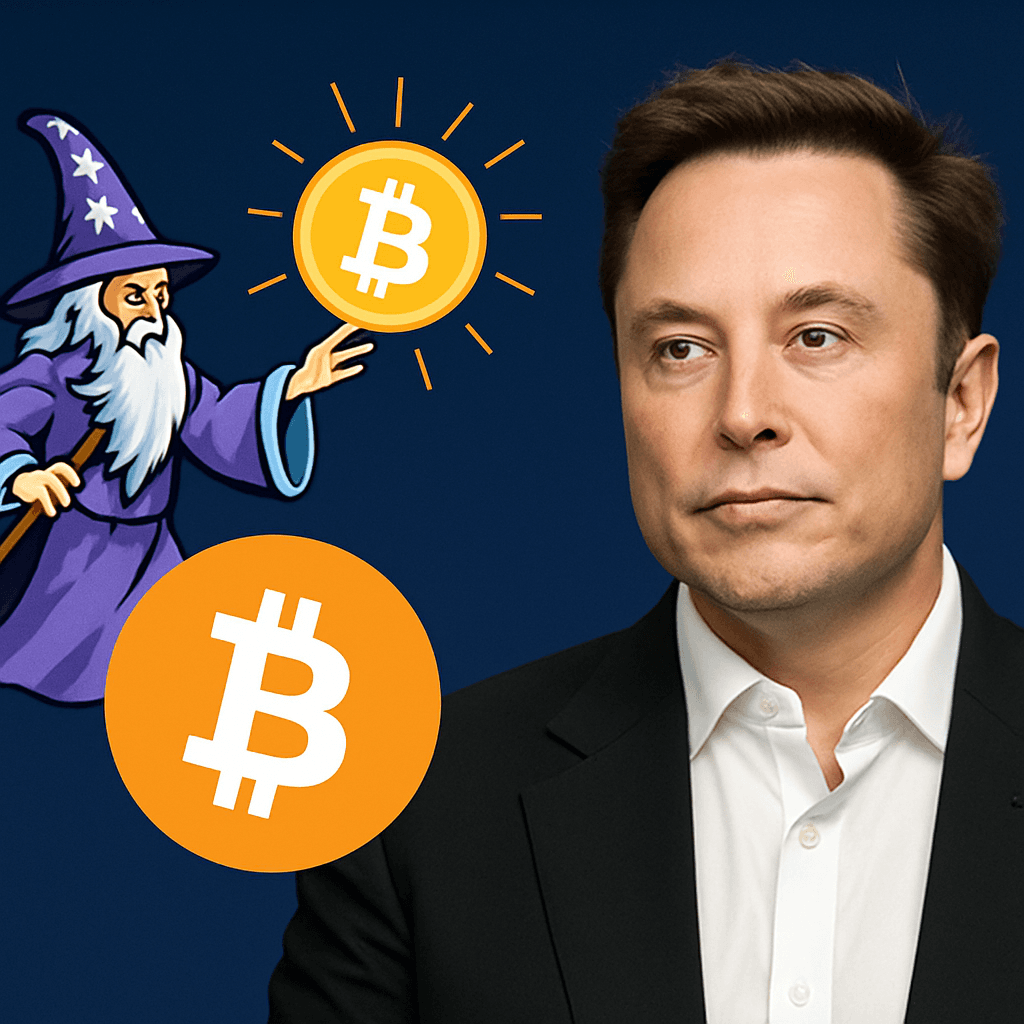 Elon Musk Reposts Animated Bitcoin Wizard