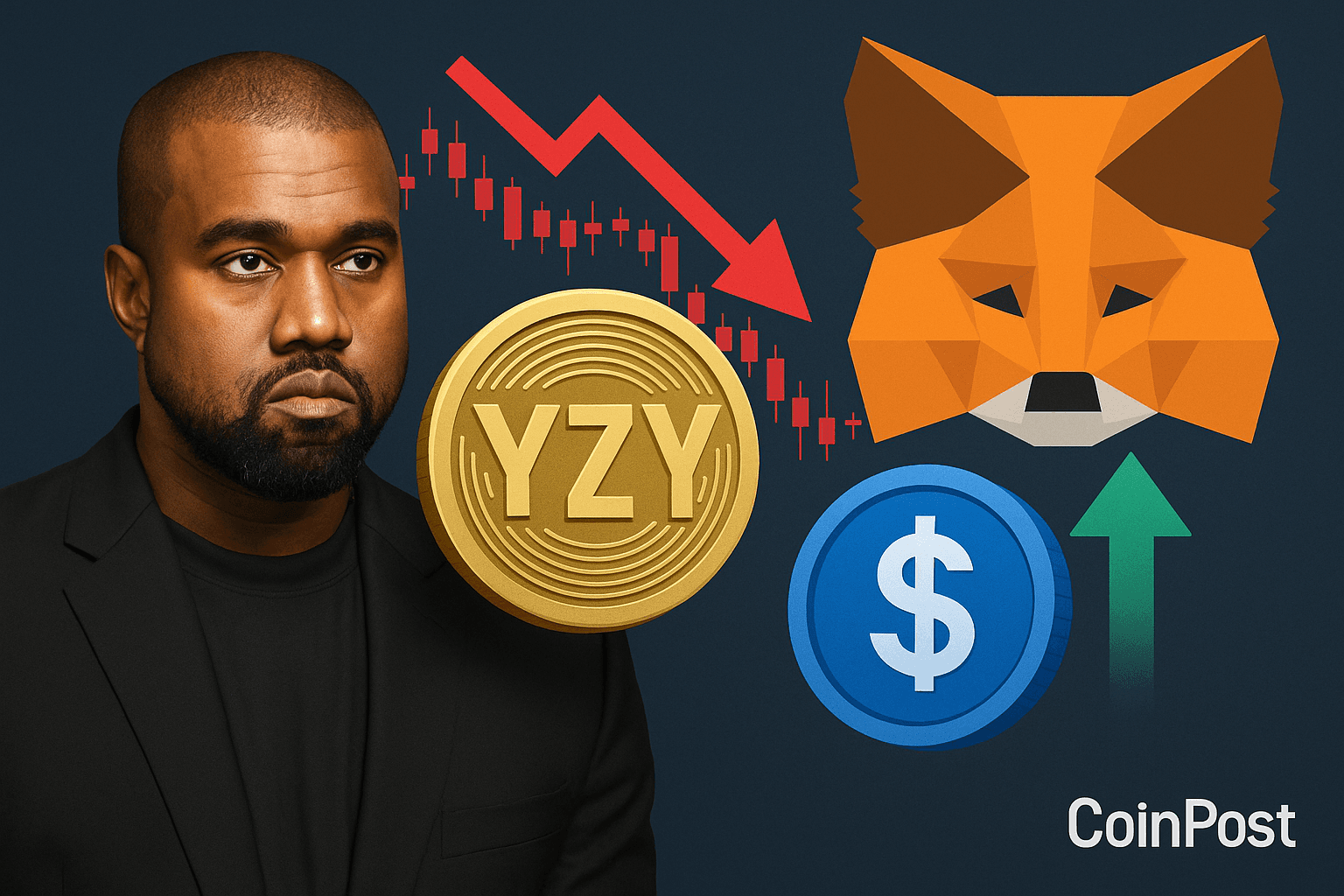 Kanye West's YZY Solana Token Crashes, MetaMask Launches mUSD Stablecoin