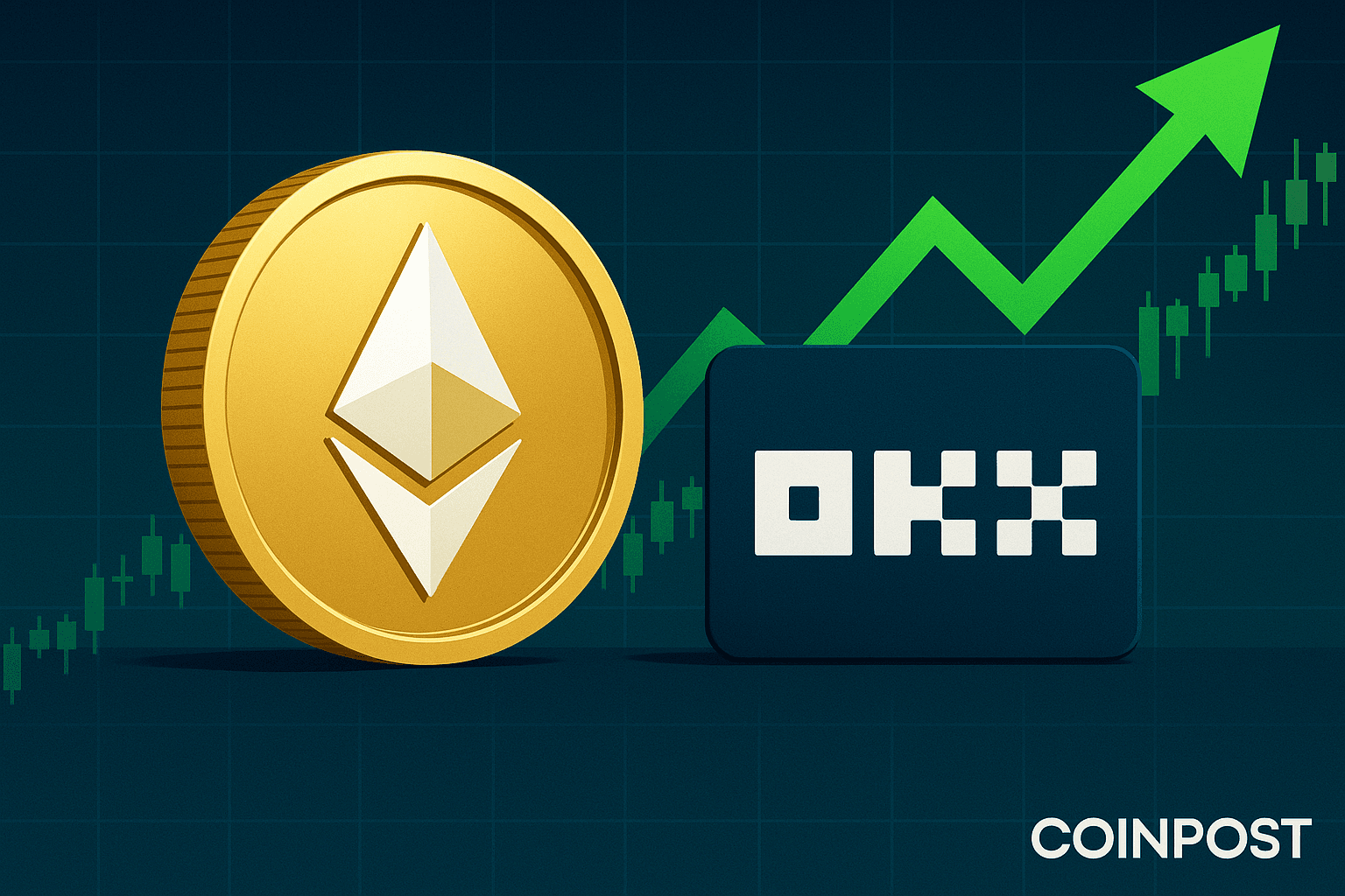 過去4時間でOKXから17,836 ETH引き出し、7,977万ドル相当