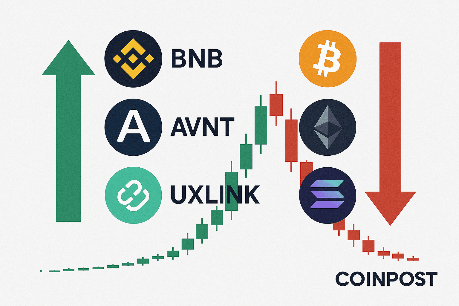BNB and AVNT Rise as UXLINK Soars Over 100% on OKX