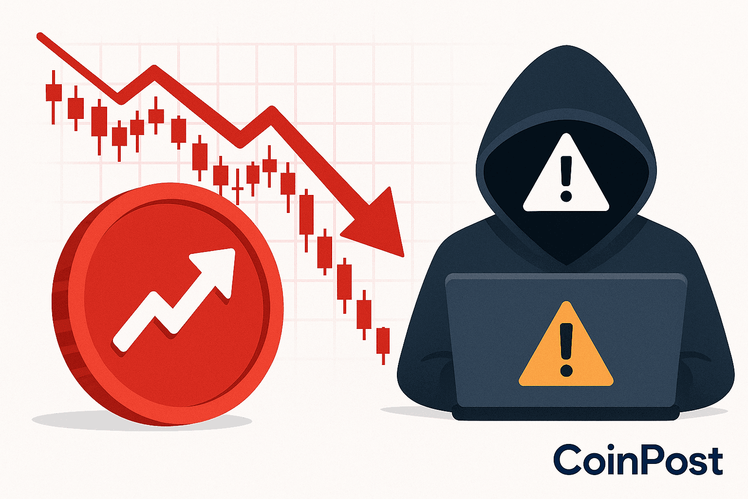 ハッカーが50億GAINを発行、価格が95％急落