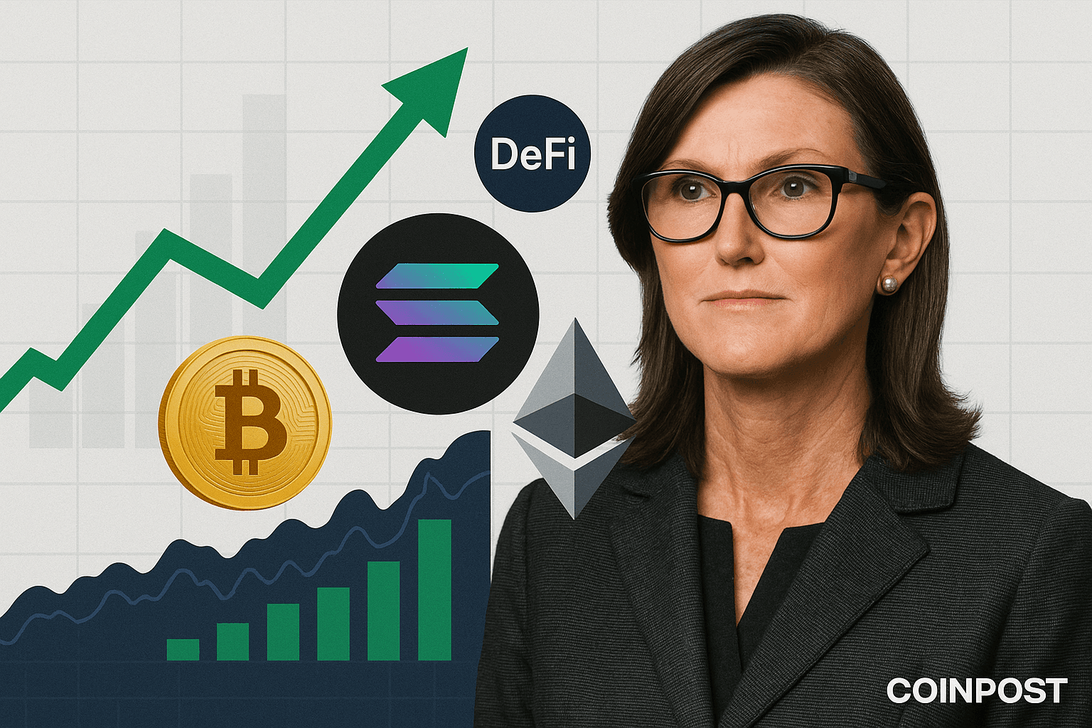 Cathie Wood Highlights Indirect Solana Exposure and DeFi Outlook