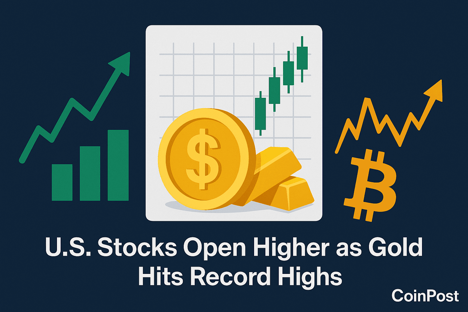 U.S. Stocks Open Higher as Gold Hits Record Highs