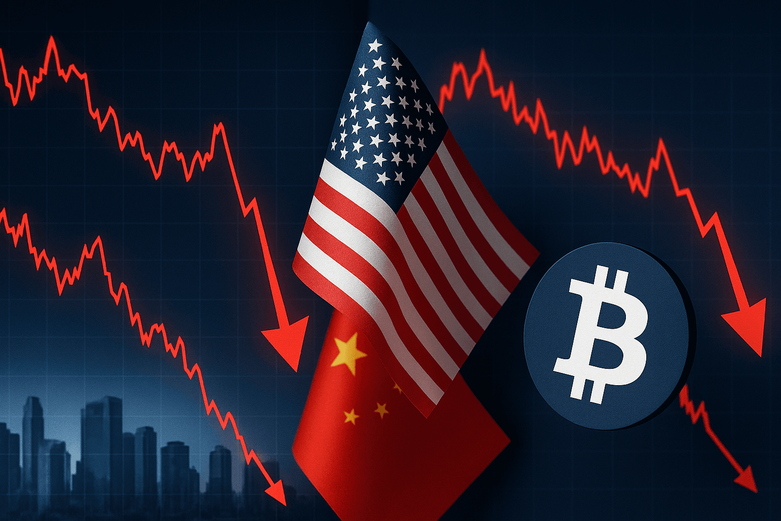 Nasdaq and Bitcoin Fall Amid Trump’s Tariff Threat on China