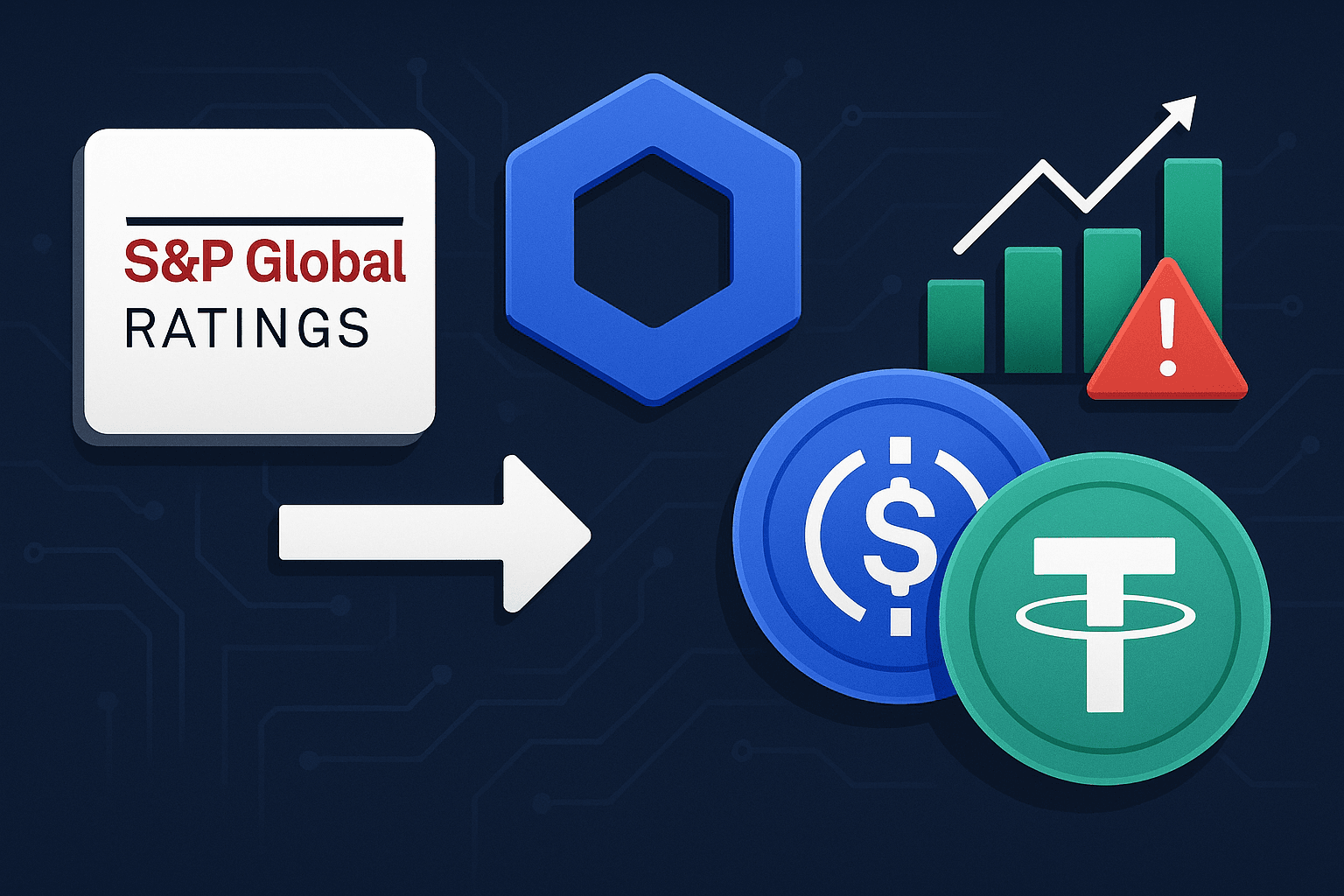 S&P Global Integrates Stablecoin Risk Ratings Onchain Using Chainlink