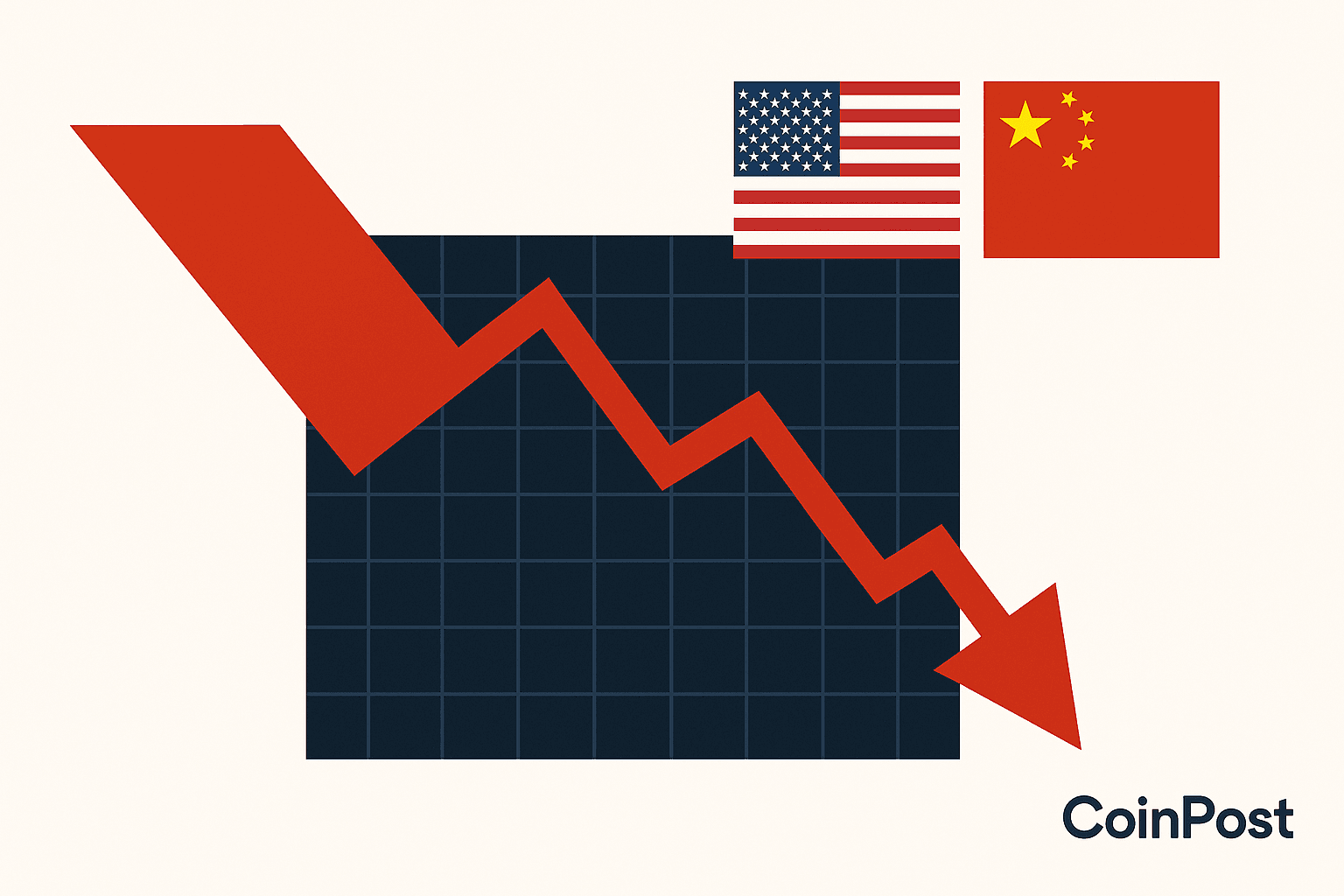 米中貿易摩擦激化、ダウ平均が約500ドル下落