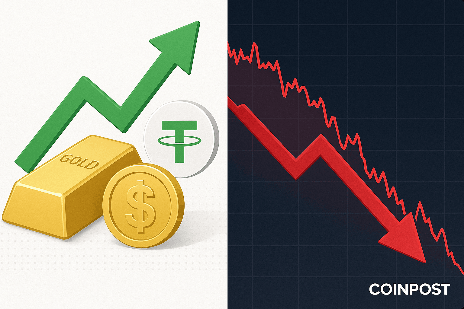 Gold and USD Stablecoins Outperform Top 100 Crypto Tokens in 24 Hours