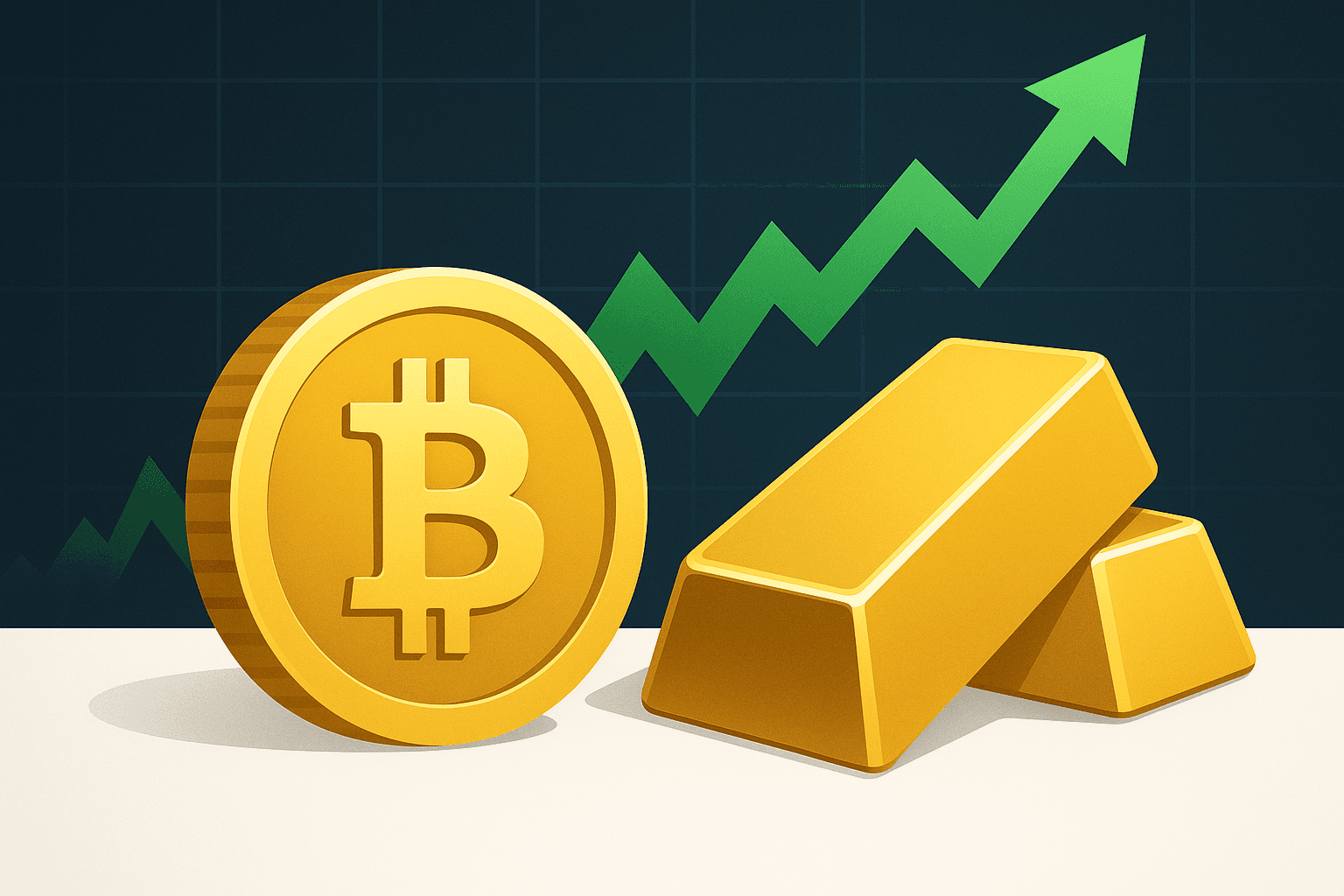 Bitcoin-to-Gold Ratio Rises 7% in Single Day