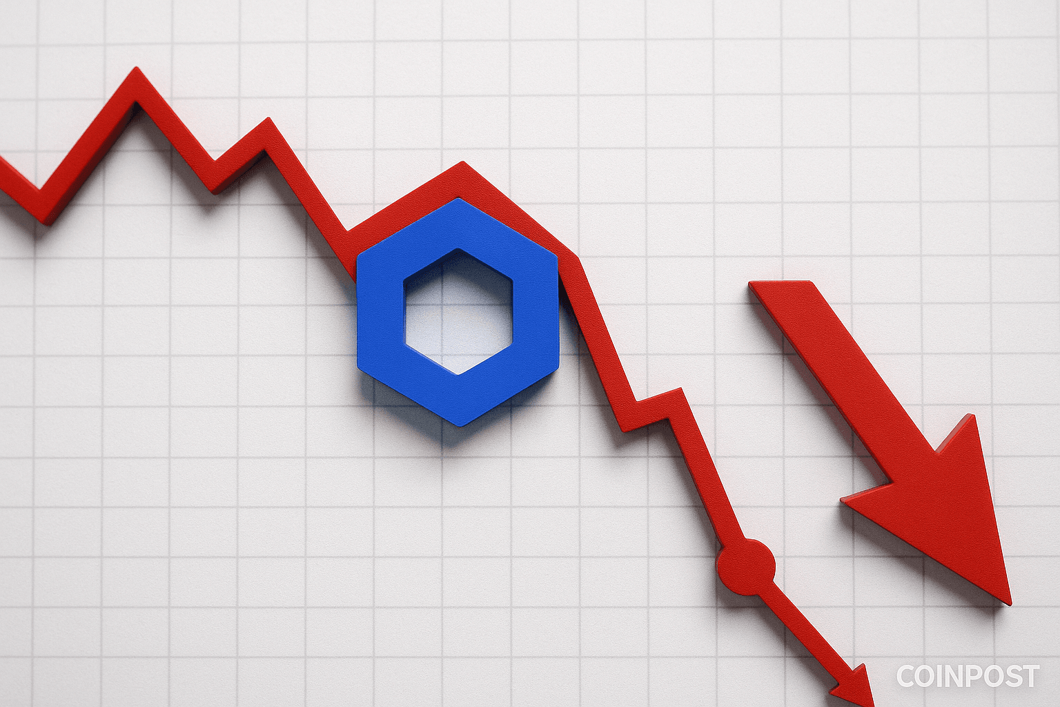 クジラ、304,700LINKをバイナンスへ移動し大幅損失