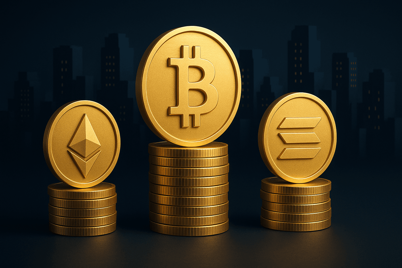 Public Firms Accumulate Billions in Bitcoin, Ethereum, and Solana Holdings