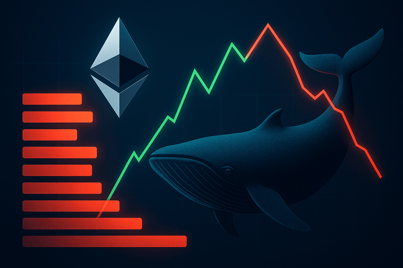 ETHクジラ、4,190ドルから5,555.5ドルの間で大量売り注文を設定