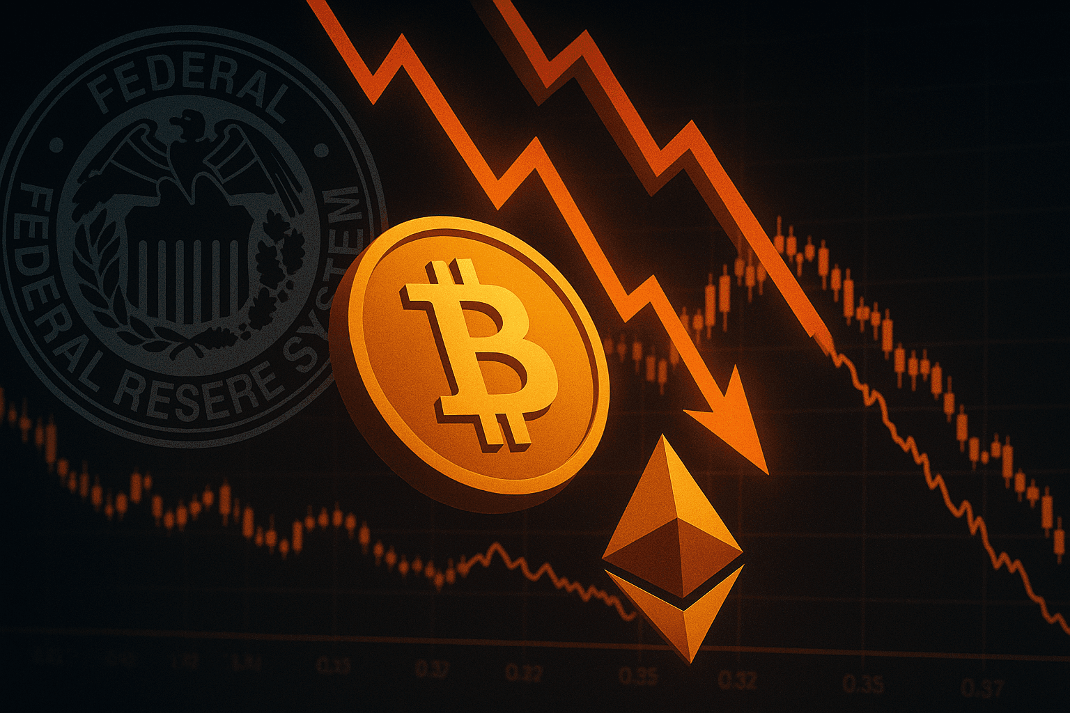 Bitcoin Falls Below $110K, Ethereum Below $3.9K After Fed Comments