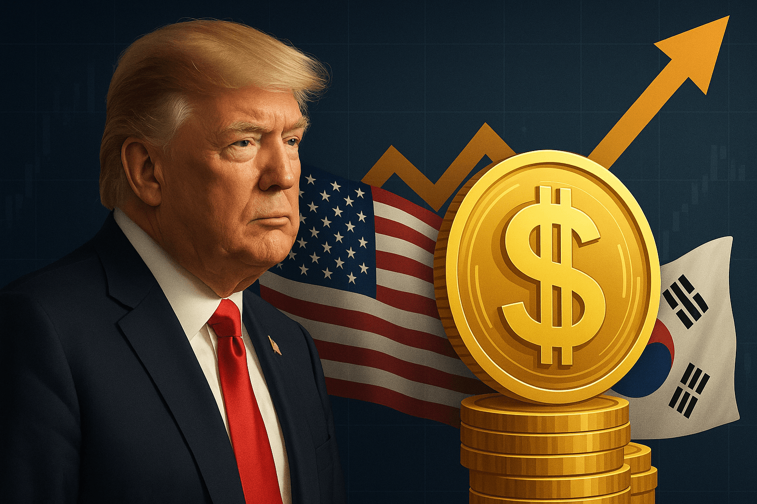 President Trump Claims South Korea to Pay $350 Billion to Reduce Tariffs