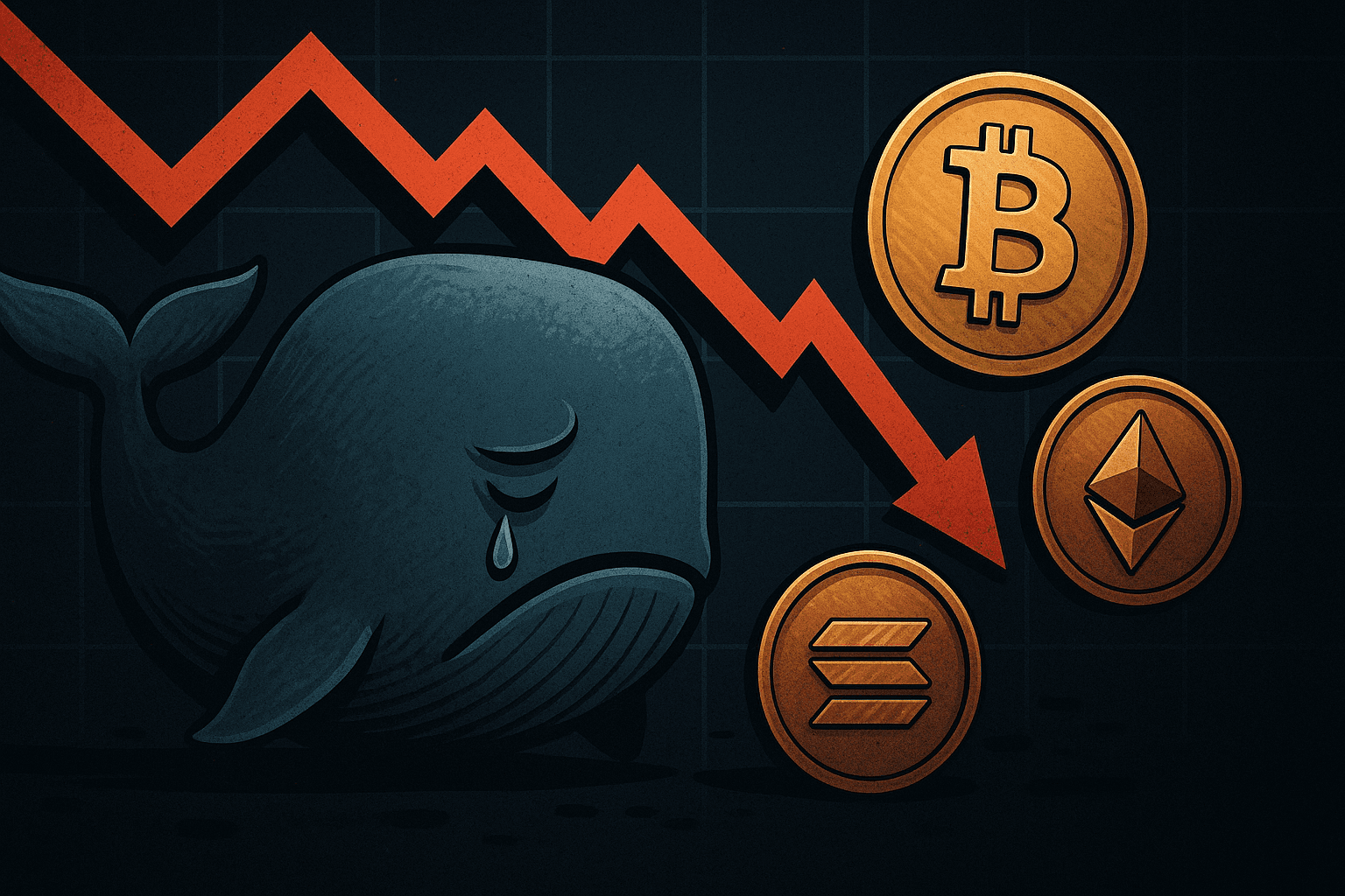 Crypto Whale Faces $9.55M Unrealized Losses on BTC, ETH, SOL Longs