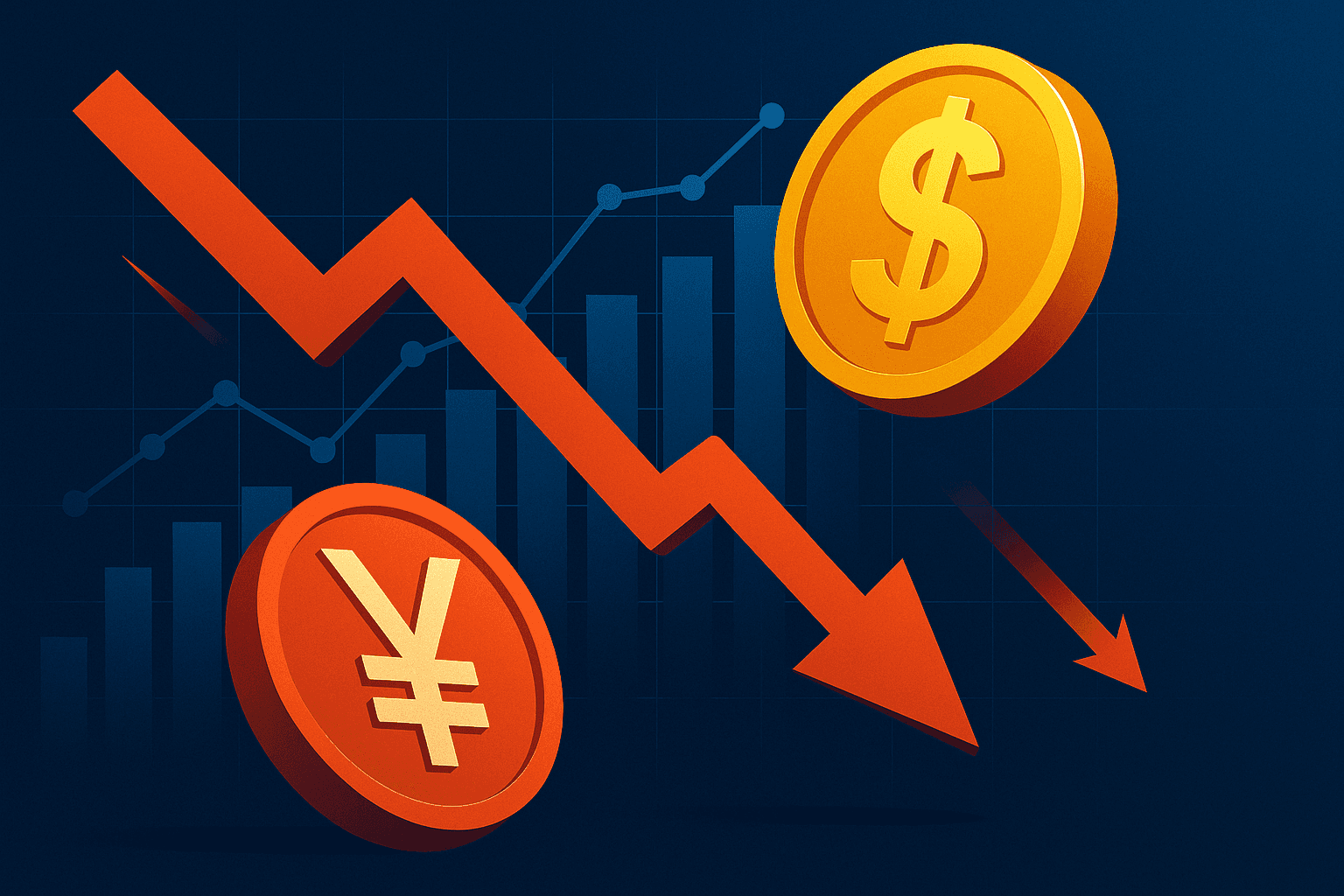 Yen Falls to 154 Range Against US Dollar in New York Trading