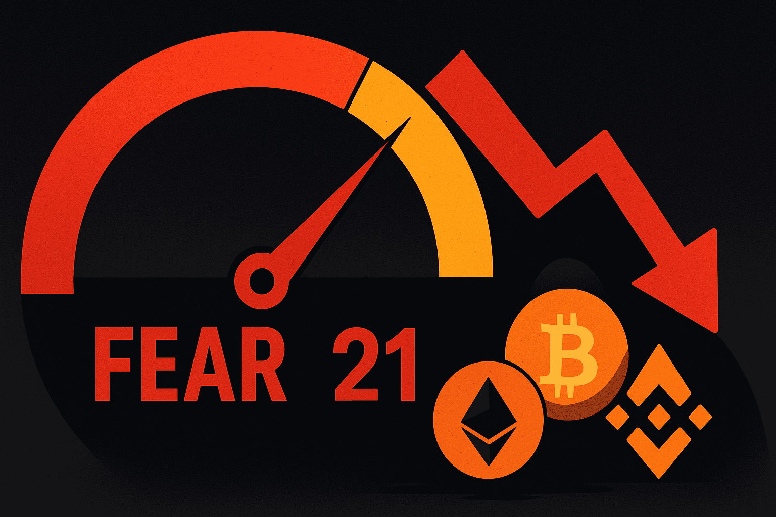 仮想通貨恐怖・欲望指数が21まで低下、極度の恐怖を示す