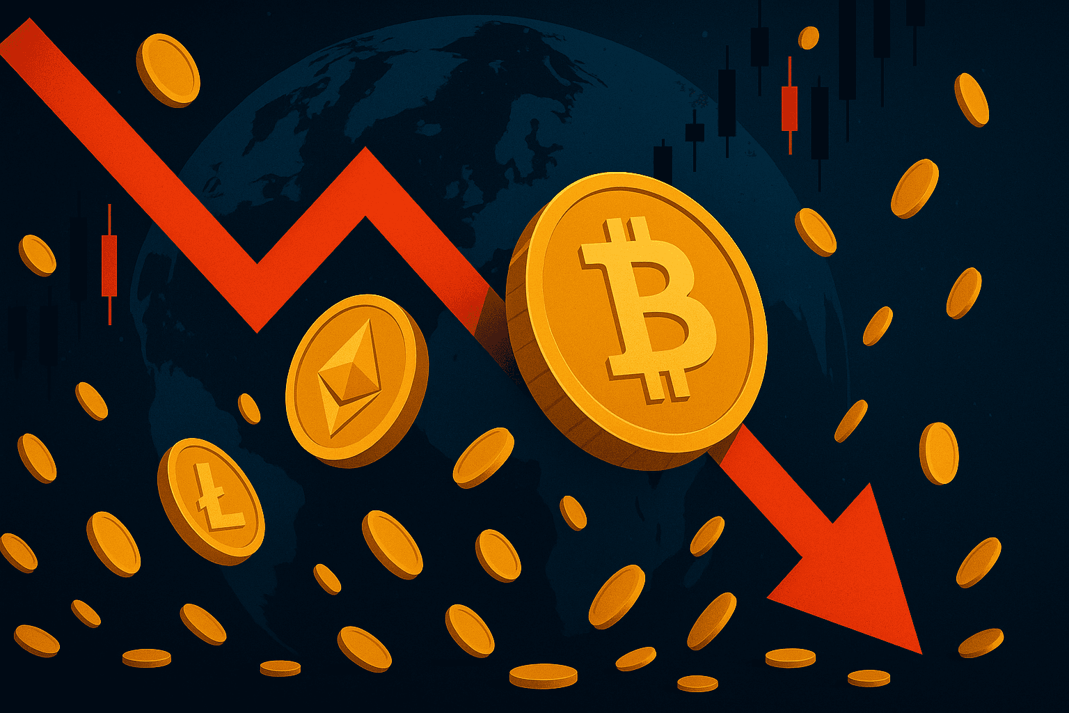 世界の仮想通貨清算が24時間で12億3000万ドルを突破