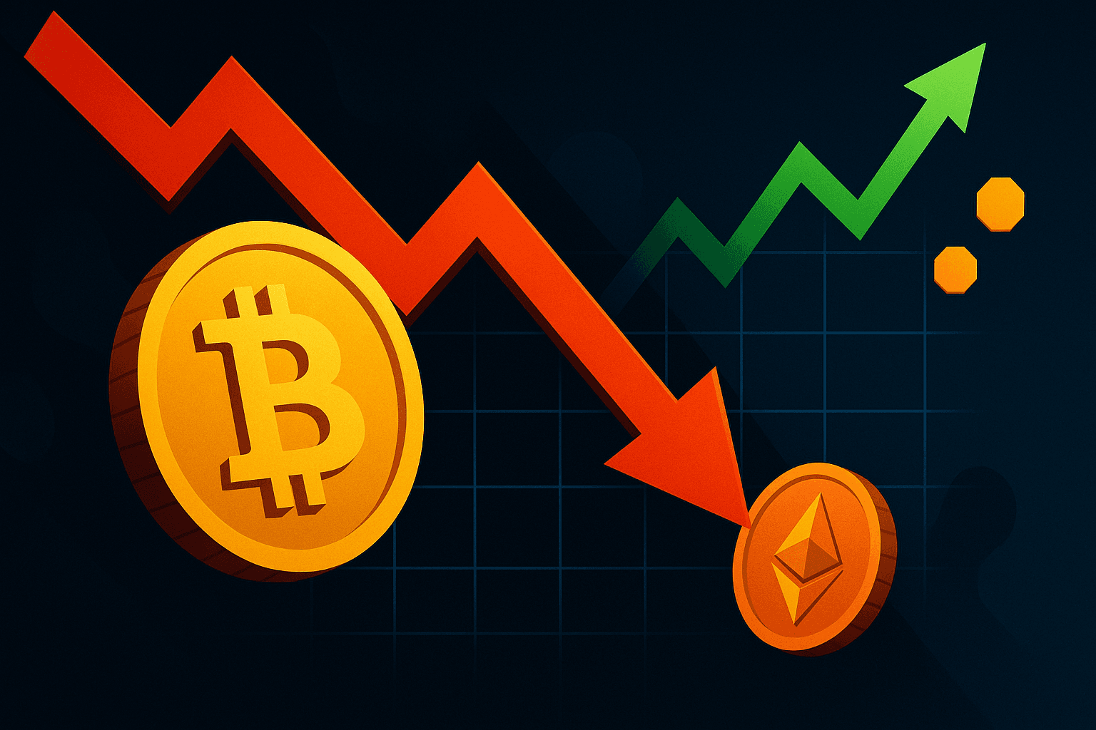 Bitcoin and Ethereum Drop as Select Altcoins Resist Market Downturn