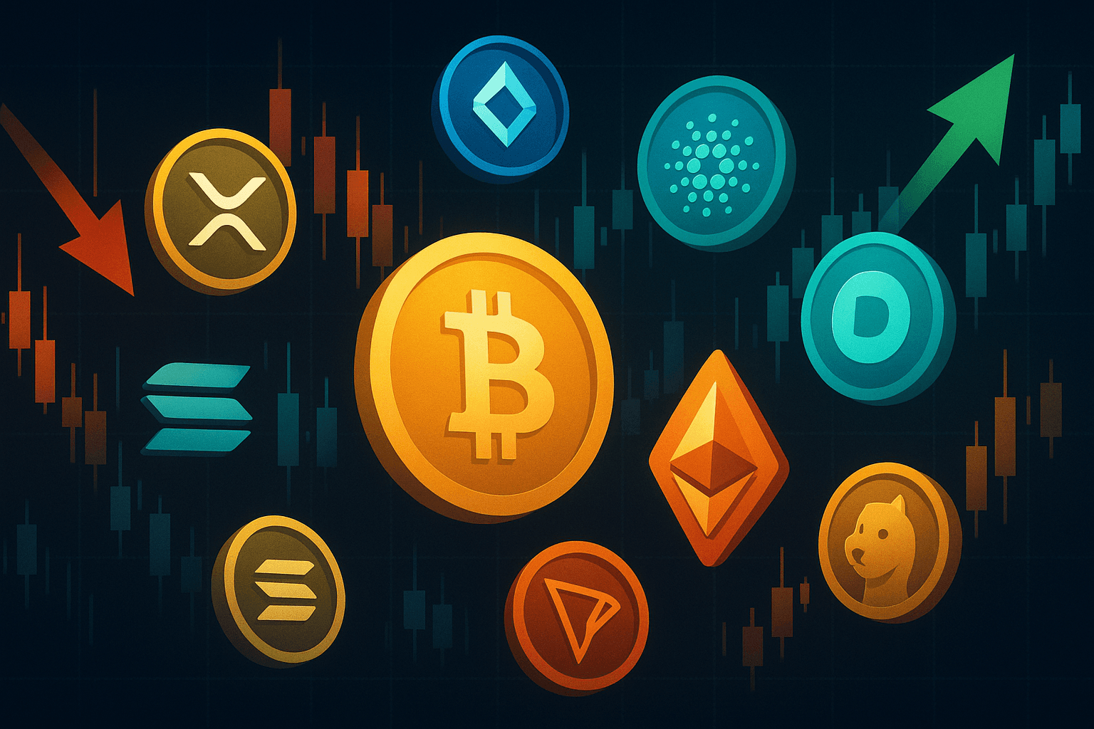 Major Cryptocurrencies Show Mixed Price Movements