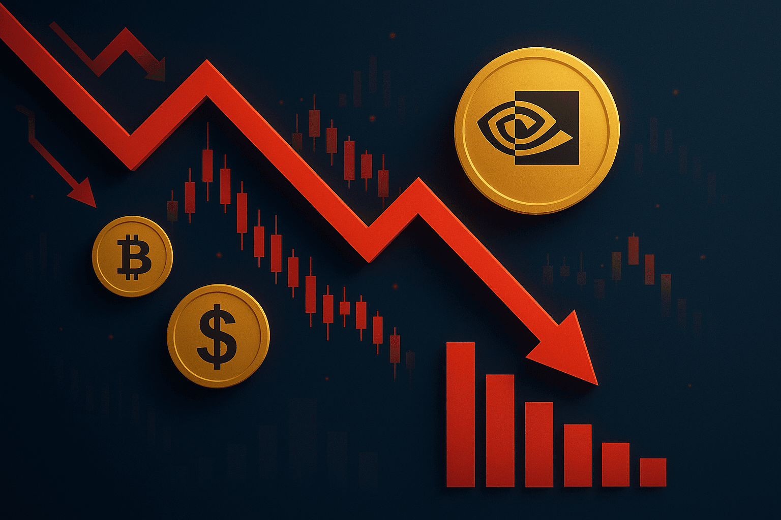 US Stocks Fall as Nvidia Leads Declines Amid Rate Cut Uncertainty