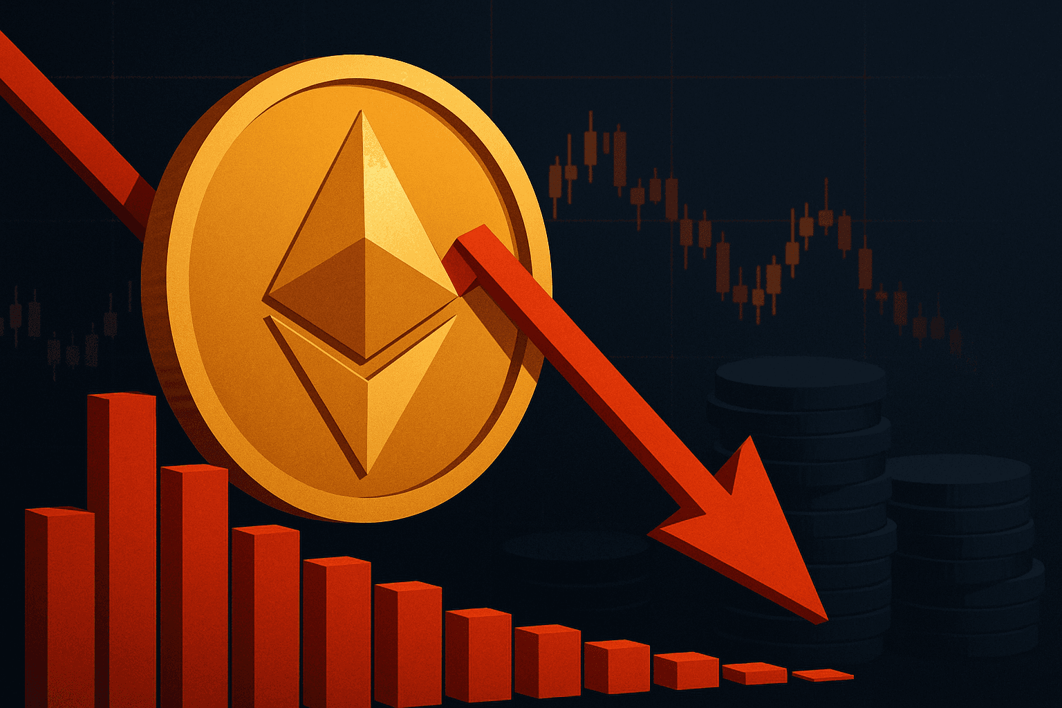 Ether Drops 8% Amid $1.4 Billion ETF Outflows and Long-Term Holder Sales