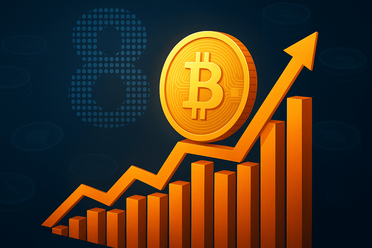 ビットコインが世界資産ランキング8位に上昇、時価総額が増加