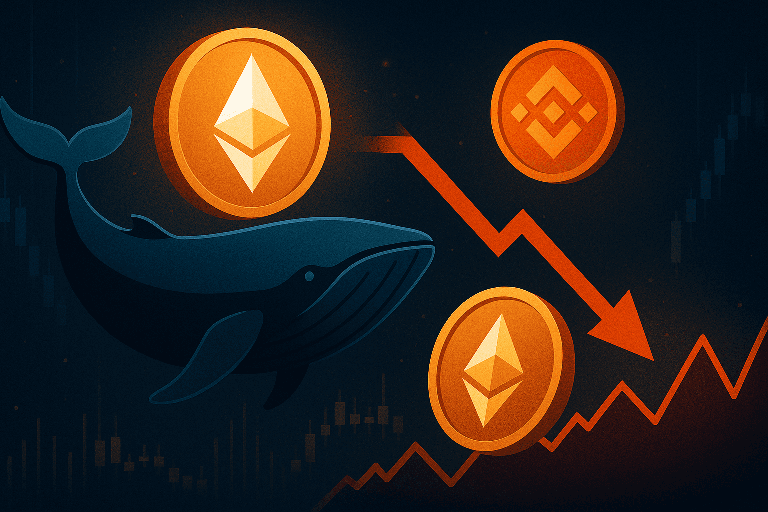 Whale Moves $24.85M in ETH to Binance, Faces $2.12M Loss