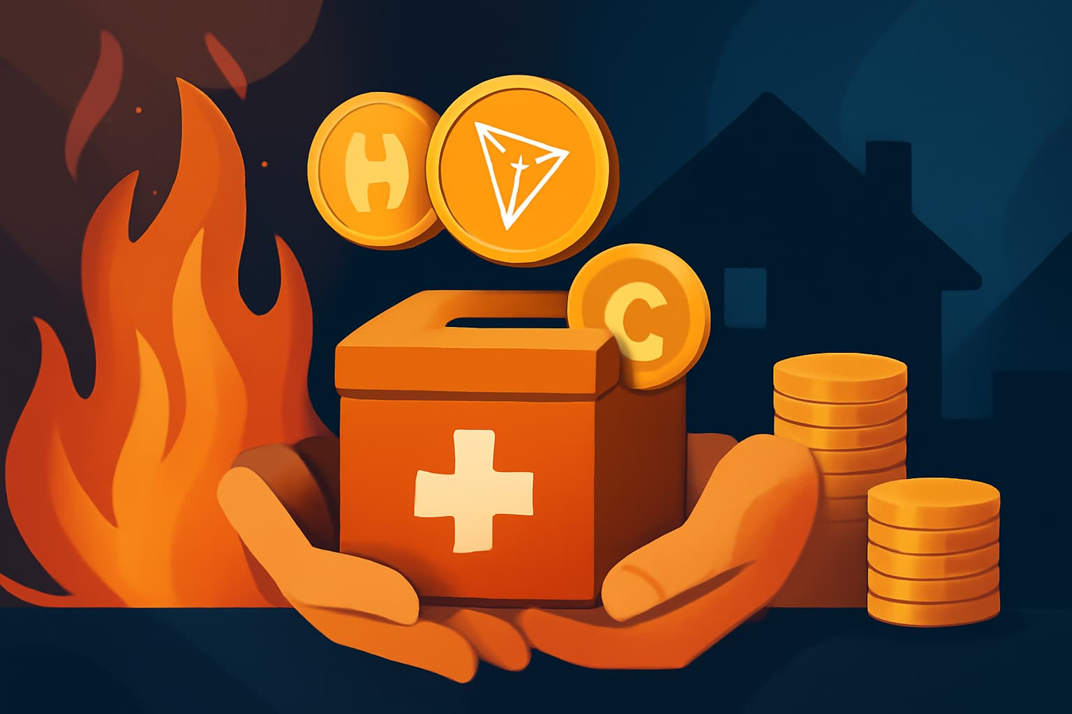 Huobi HTX, TRON, and Cobo Pledge Aid for Taipo Fire Relief