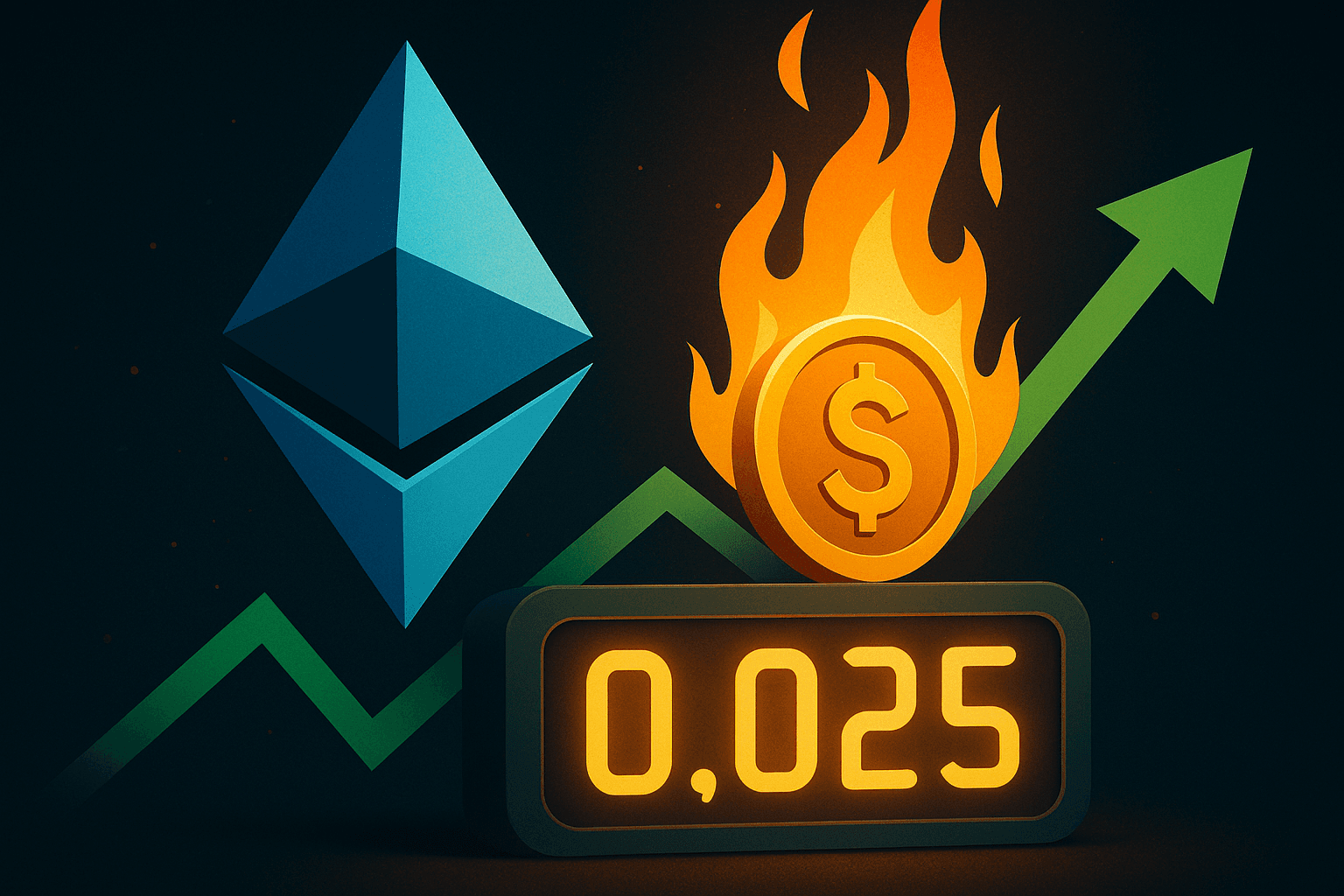 Ethereum Gas Fees Drop to Record Low of 0.025 Gwei