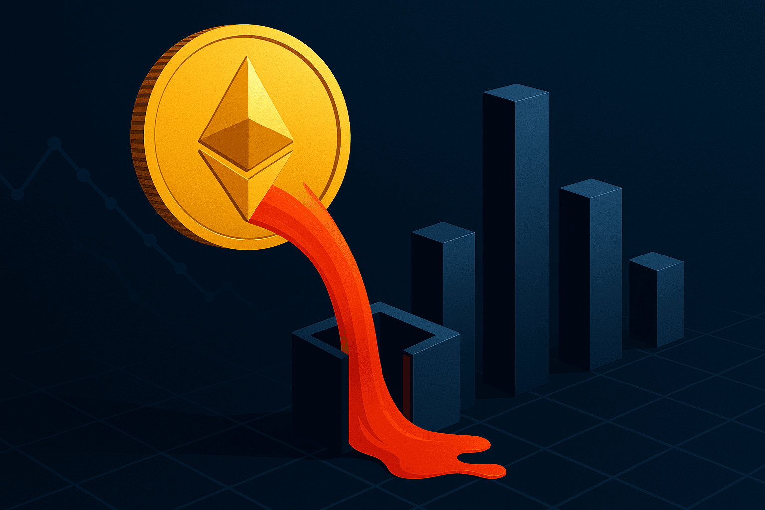 米国のイーサリアム現物ETF、ブラックロックのETHAが主導し7521万ドルの1日流出を記録