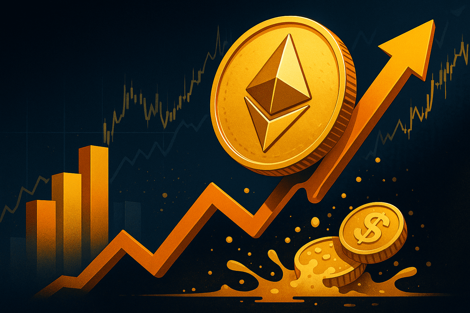 Ether Jumps Over 6% to Reclaim $3,300 Amid $200M Short Liquidations