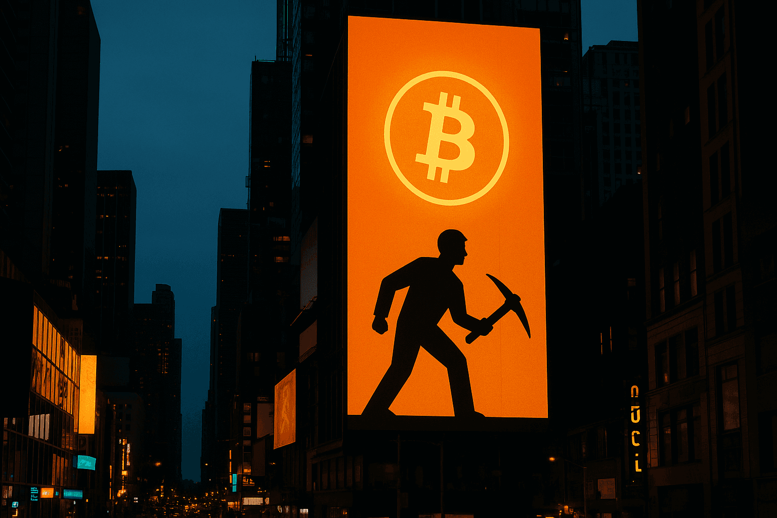 Large Bitcoin Advertisement Displayed in Times Square, New York