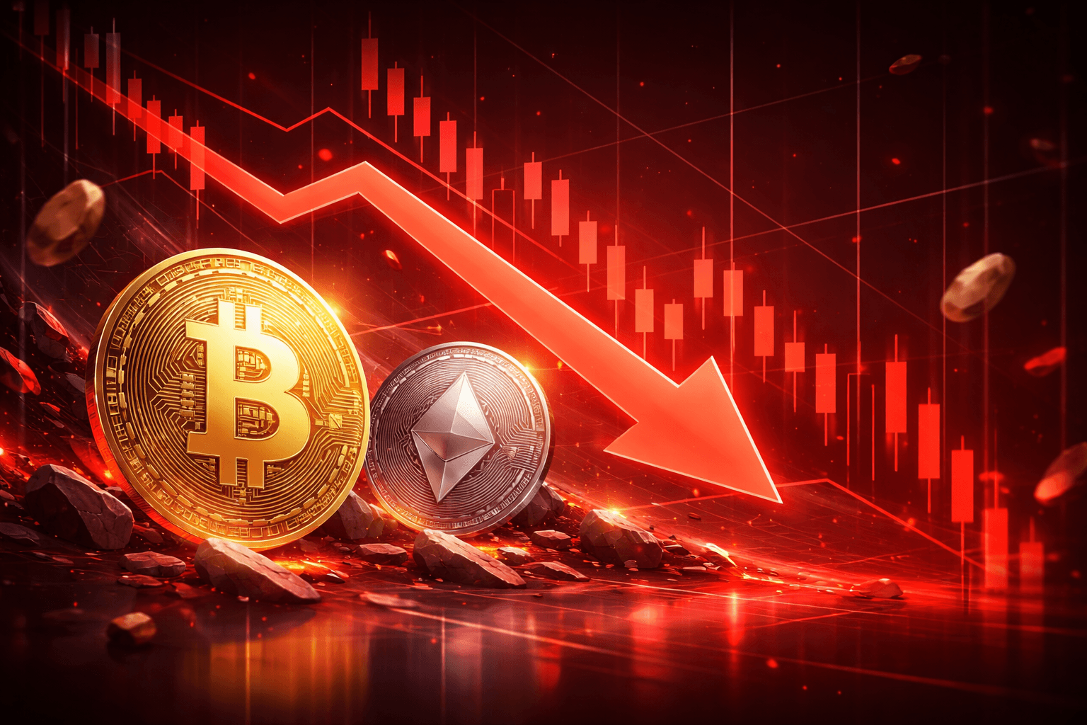 Bitcoin and Ethereum Prices Fall as Crypto Market Declines