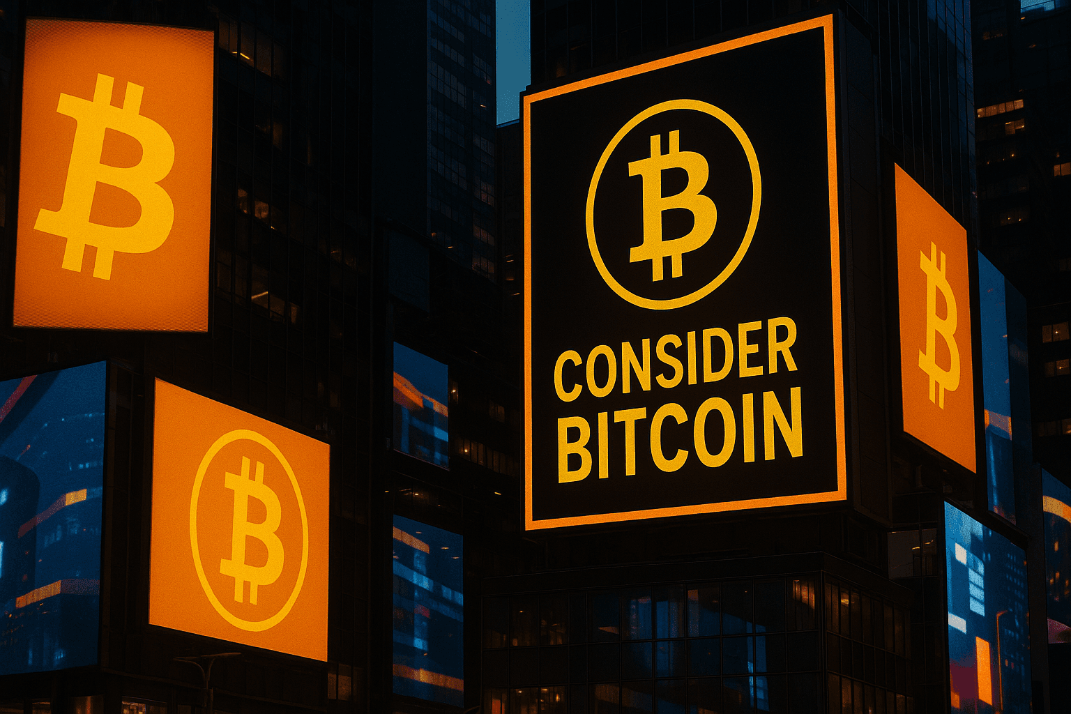 Large-Scale Bitcoin Ads Appear in Times Square, New York