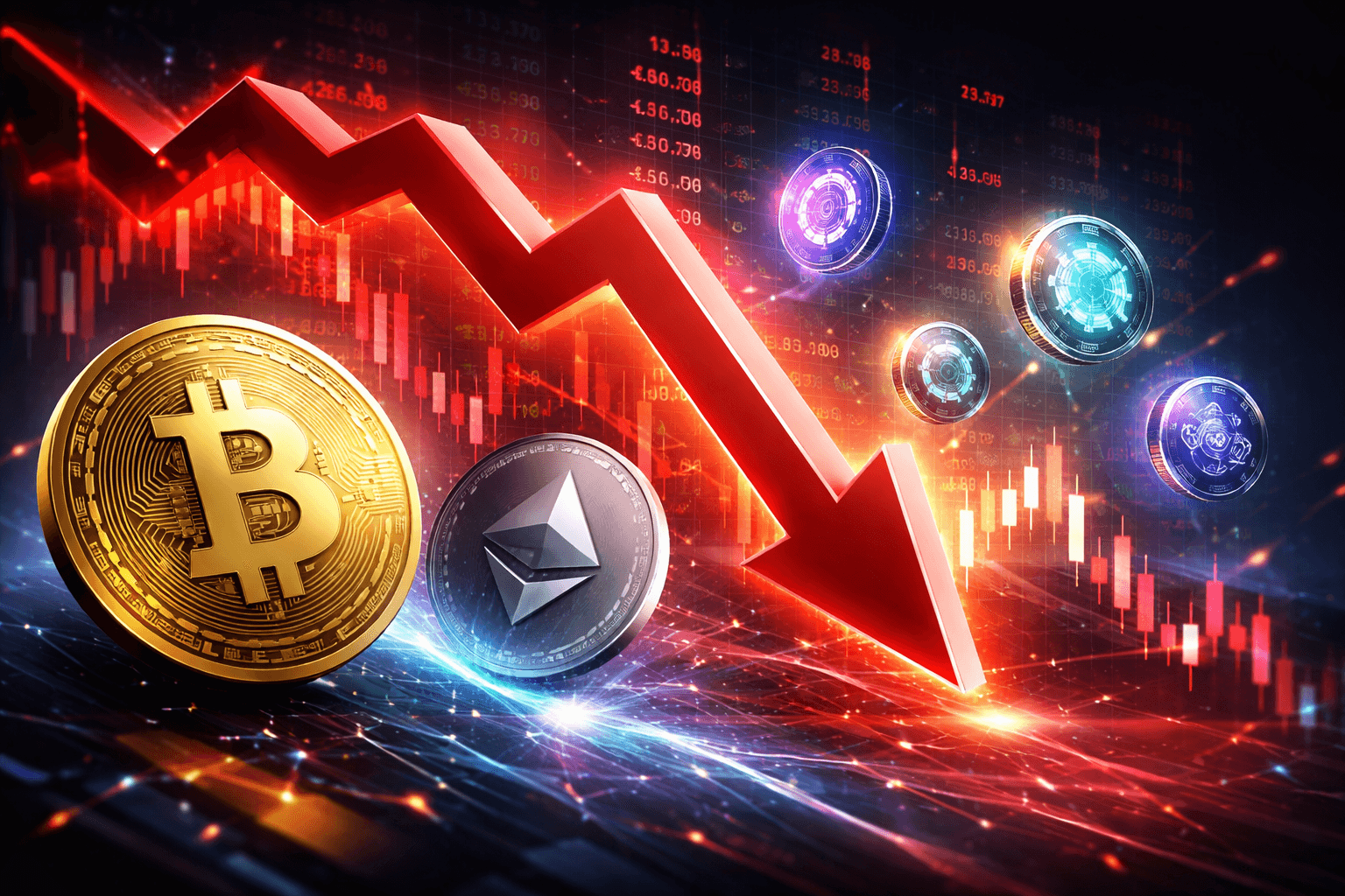 Crypto Market Suffers 2–9% Loss Amid Broad Downtrend
