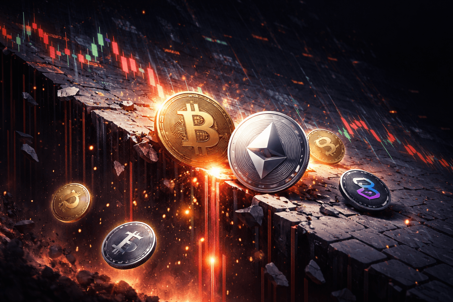 仮想通貨市場、6億5000万ドルの契約清算を記録