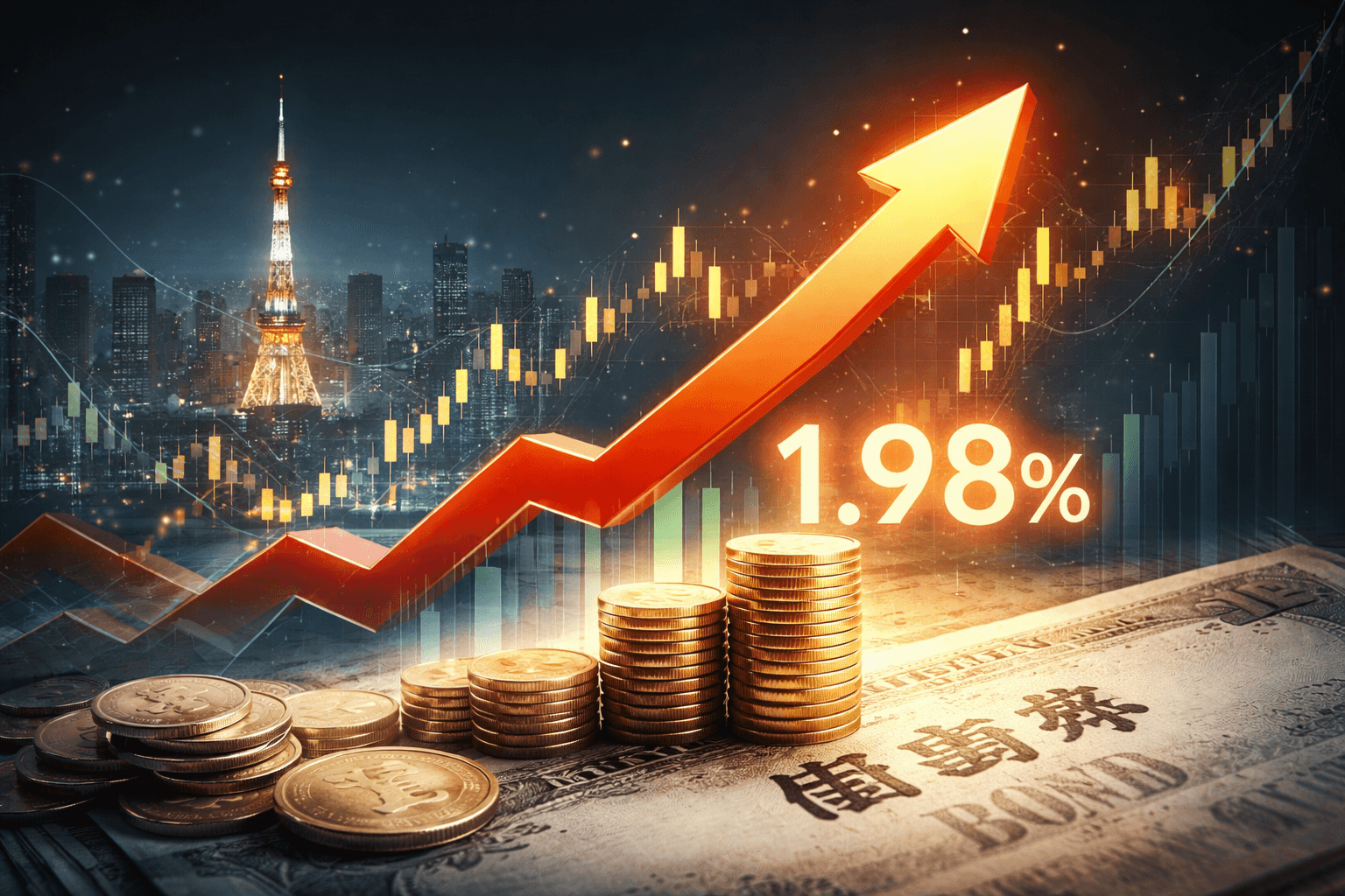 Japan’s 10-Year Bond Yield Hits 18.5-Year High at 2.13%