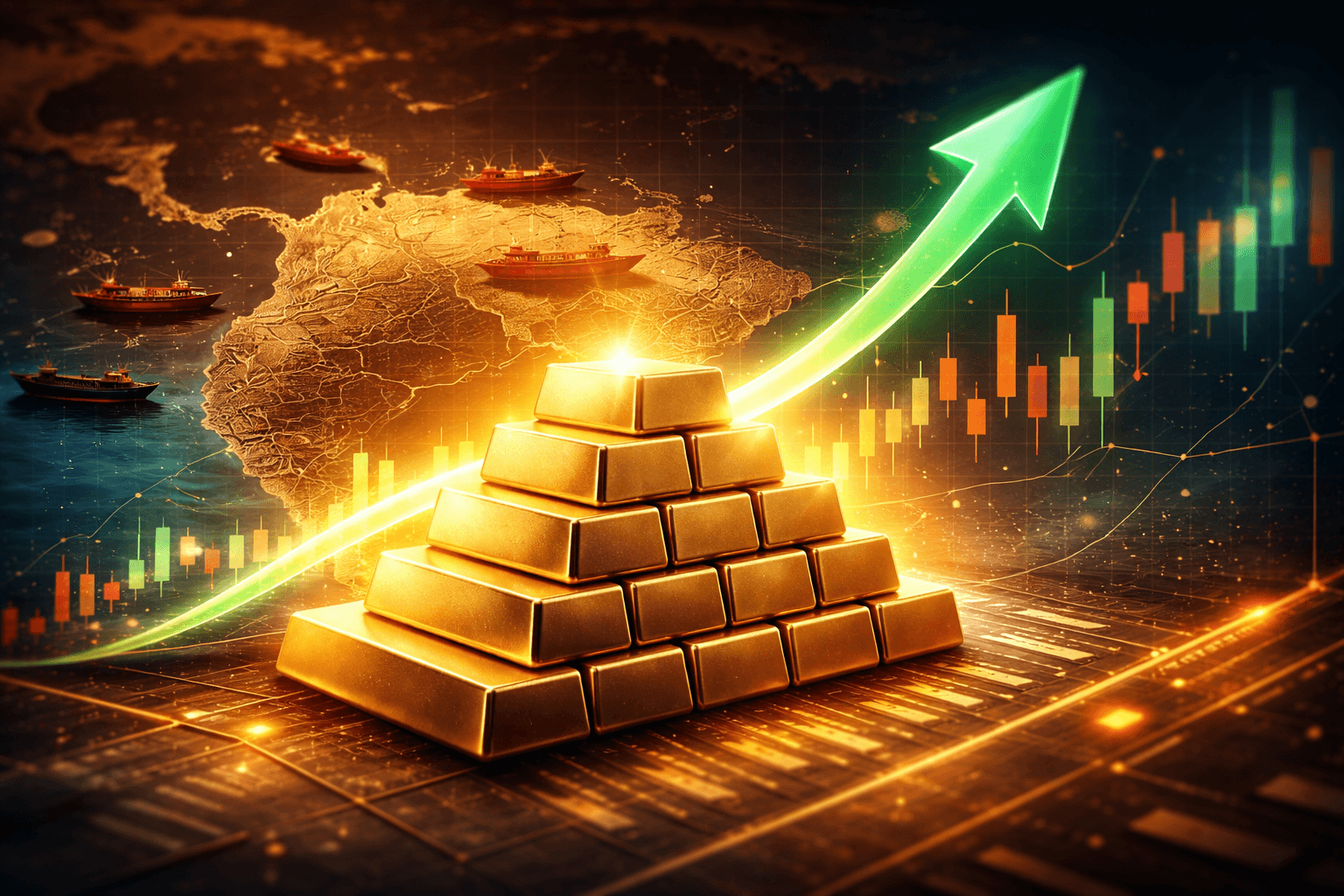 Gold Nears Record High amid Focus on Venezuela Blockade