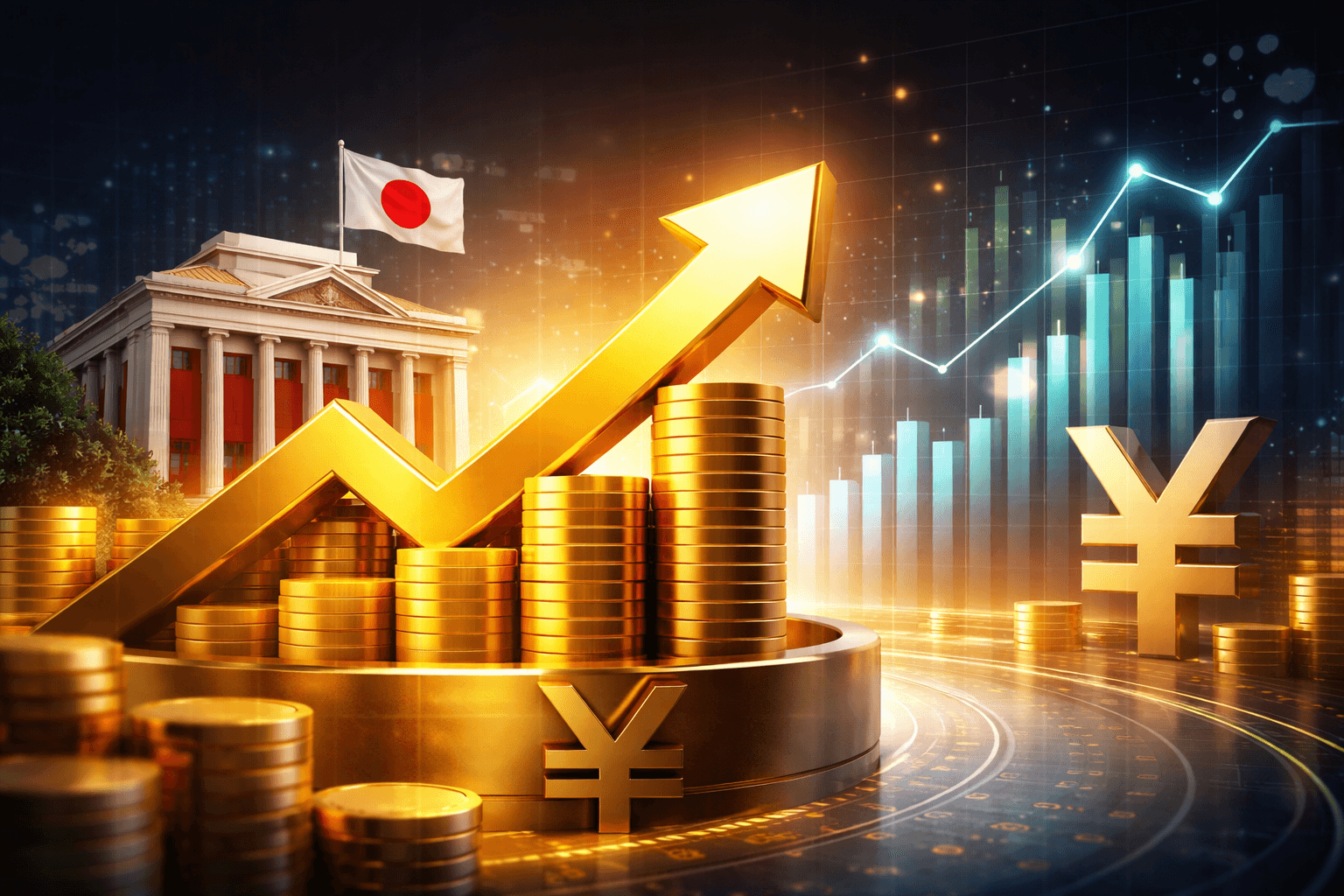 Bank of Japan Raises Policy Interest Rate to Around 0.75%
