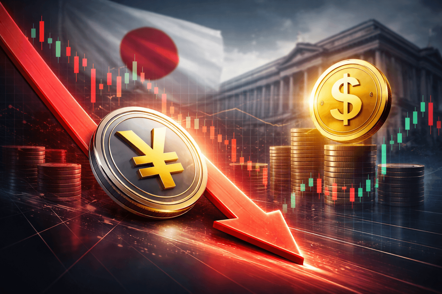 Yen Falls Below 156 Per Dollar After BOJ Rate Hike Announcement