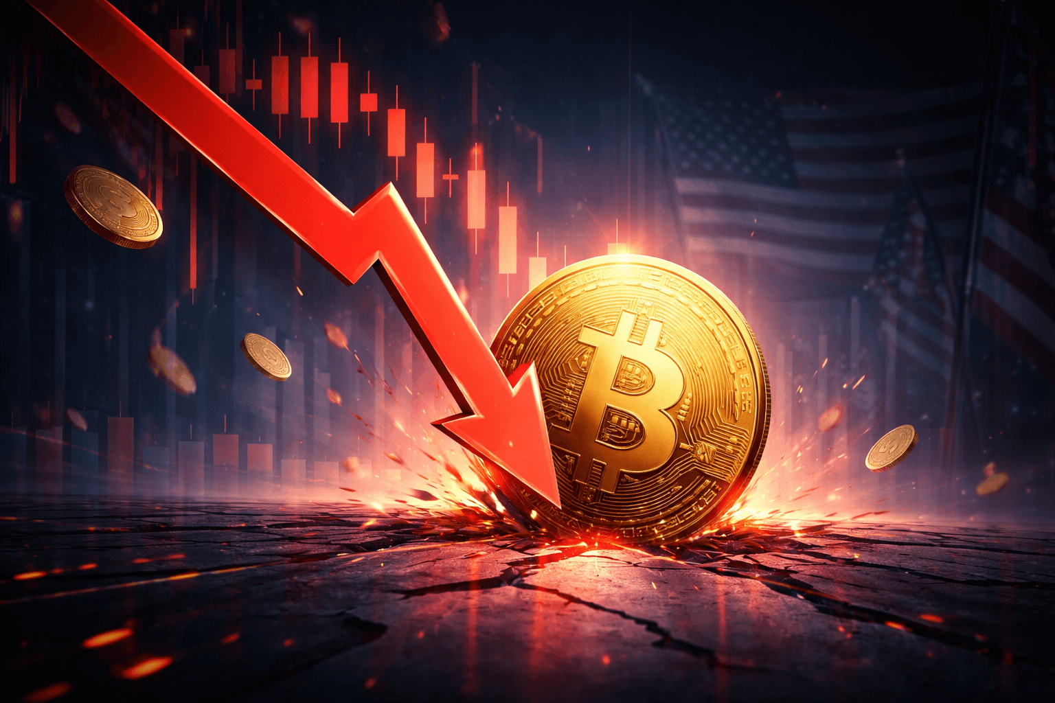 米国のビットコイン売却圧力が強まる中、コインベースプレミアムがマイナス57ドルに低下