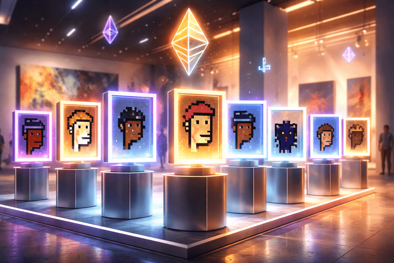 Museum of Modern Art Acquires Eight CryptoPunks and Eight Chromie Squiggles NFTs in New York