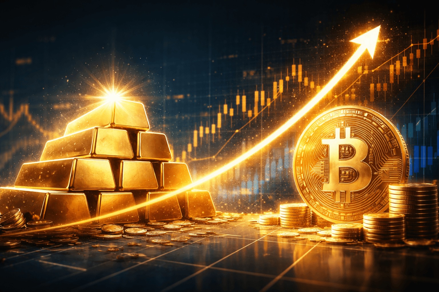 Gold Hits Record High at $4,385 Amid Market Watch on Bitcoin