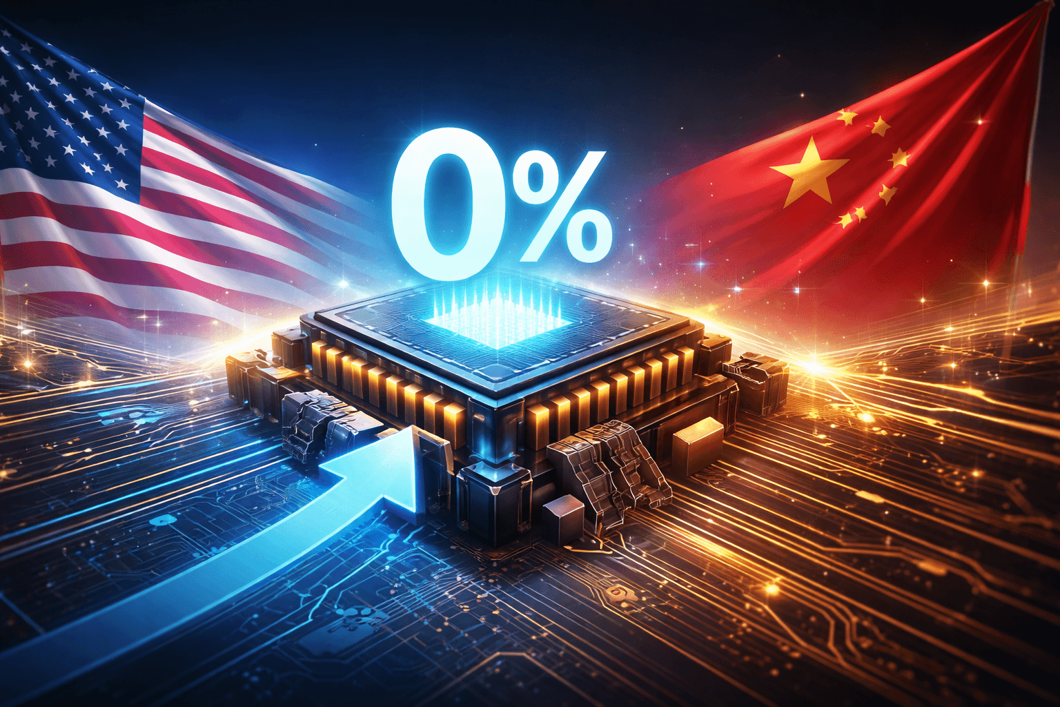 U.S. Sets 0% Tariffs on Chinese Semiconductors Until 2027