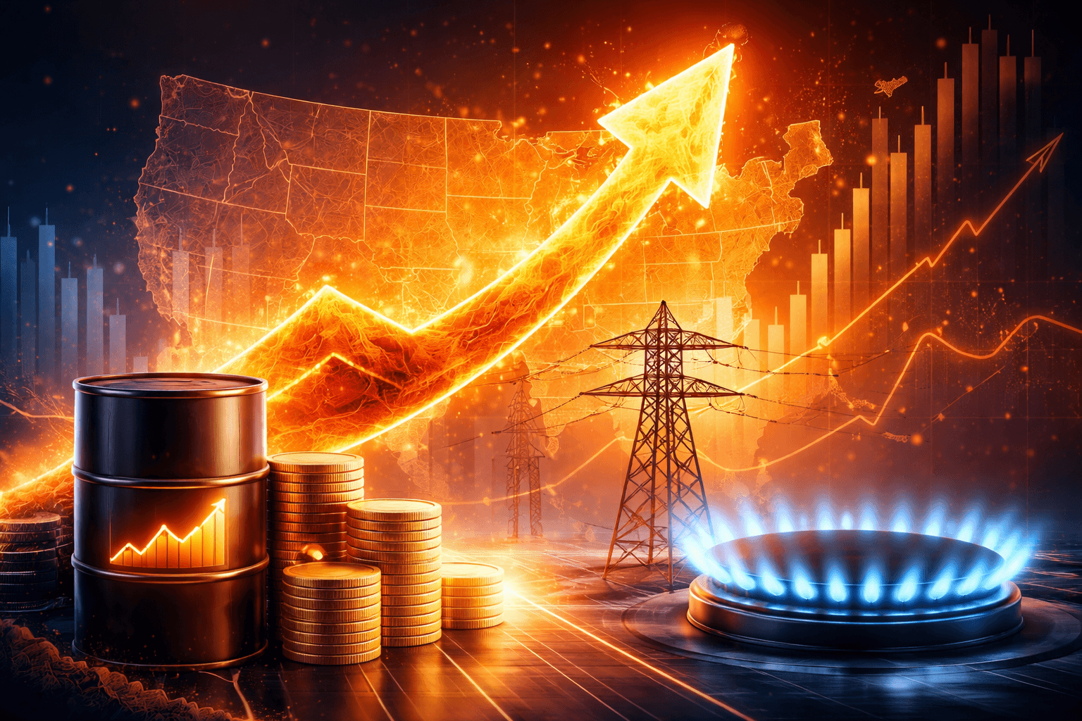 US Energy Inflation Accelerates to Fastest Pace Since February 2023