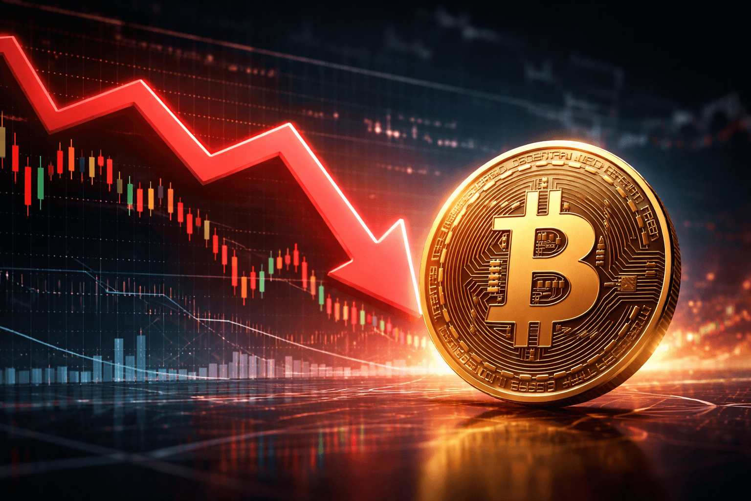 ビットコインが日中取引で0.81%下落、86,977USDTに